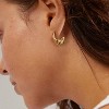 18K Gold & Silver Two-Tone Hoop Earrings – Stainless Steel Hypoallergenic Statement Jewelry for Women - 4 of 4