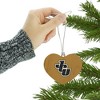 John Carroll University Secondary Logo Heart Love Wood Christmas Tree Holiday Ornament - 3 of 3