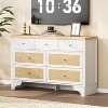 Rattan 7-Drawer Dresser for Bedroom, Wooden Chest of Drawers with Deep & Small Storage Compartments for Entryway, Living Room, Hallway - 3 of 4