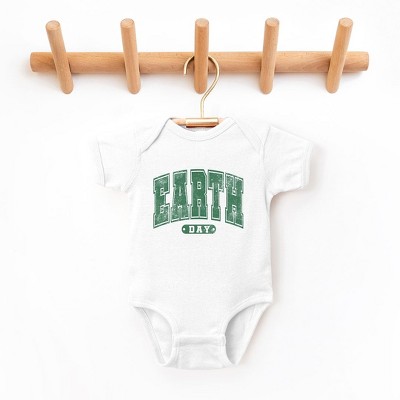 The Juniper Shop Earth Day Varsity Baby Bodysuit