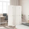 vidaXL Room Divider 4-Panel White - Paulownia Wood Privacy Screen for Bedroom/Living Room/Office, Durable and Easy Folding Partition - 3 of 4