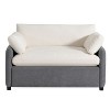 CAVINAS Single Sofa Chair Chenille Upholstered Wide and Deep Seat Accent Armchair with Pillows - 2 of 4