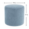 Wovenbyrd Hampton 19" Round Pouf Ottoman - 4 of 4