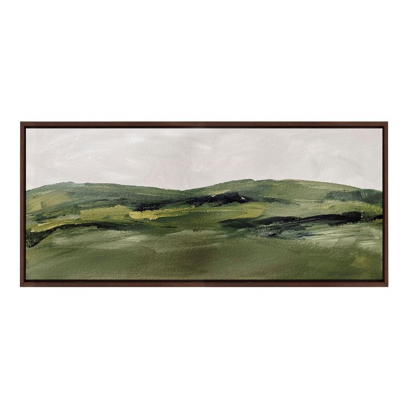 18&#34; x 40&#34; Sylvie Green Mountain Landscape Framed Canvas by Amy Lighthall Brown - Kate &#38; Laurel All Things Decor, 3 of 8
