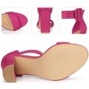 Perphy Women's Open Toe Ankle Strap Block Heel Sandals - 3 of 4