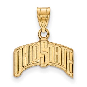 Black Bow Jewelry 10k Yellow Gold Ohio State Buckeyes NCAA Medium Pendant - 1 of 3