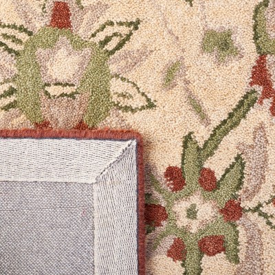 Rust and Ivory Hand-Tufted Wool Runner Rug