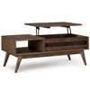Wright Lift Top Coffee Table Rustic Natural Aged Brown - WyndenHall: Mid-Century Modern, Plywood & Acacia Frame, Fixed Shelf - 2 of 4