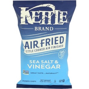 Kettle Brand Air Fried Sea Salt & Vinegar Potato Chips - Case of 15 - 4.25 oz - 1 of 1