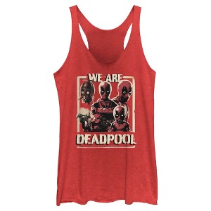 Women's Marvel: Deadpool & Wolverine We Are Portraits Racerback Tank Top - 1 of 4