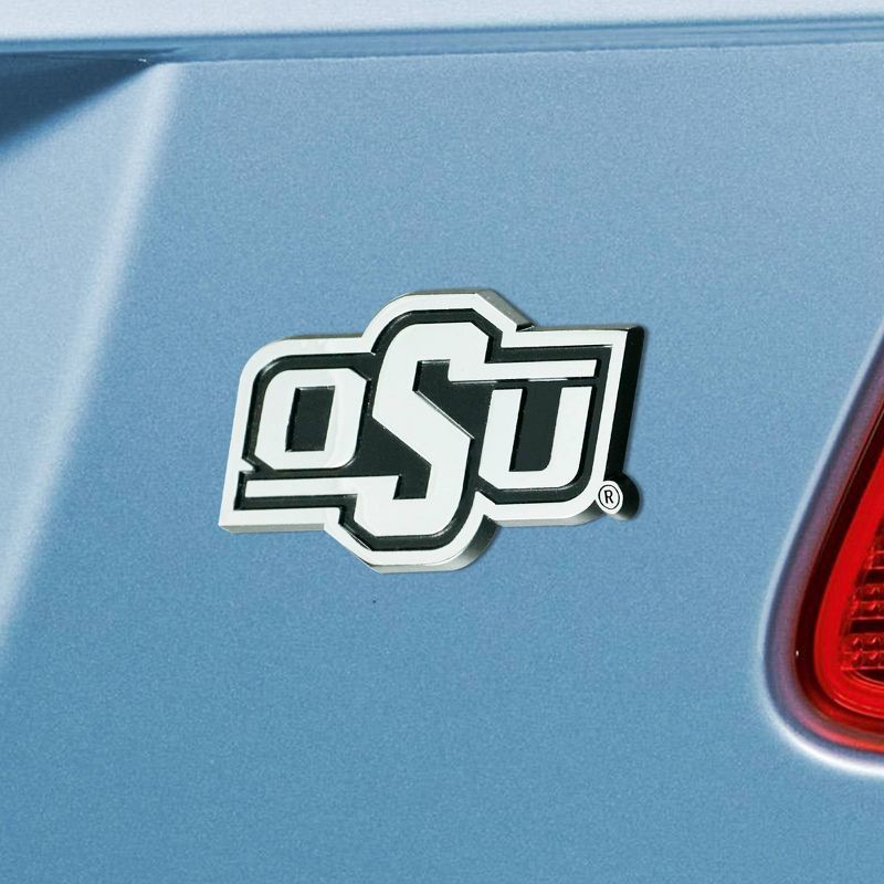 NCAA Oklahoma State Cowboys University 3D Chrome Metal Emblem, 2 of 4