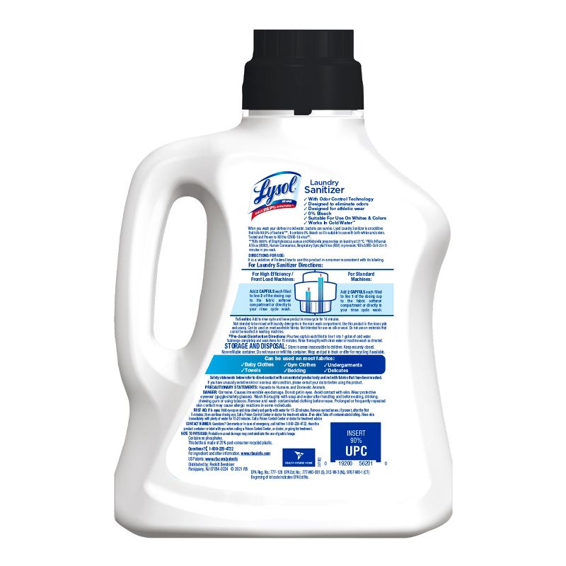 Lysol Laundry Sanitizer Sport 0% Bleach, 3 of 13