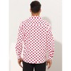 Lars Amadeus Men's Button Down Long Sleeve Casual Business Polka Dots Shirt - 3 of 4