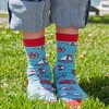 Sea Adventure Socks Kids Socks - Medium (Ages 5-7) / Red from the Sock Panda - 2 of 4