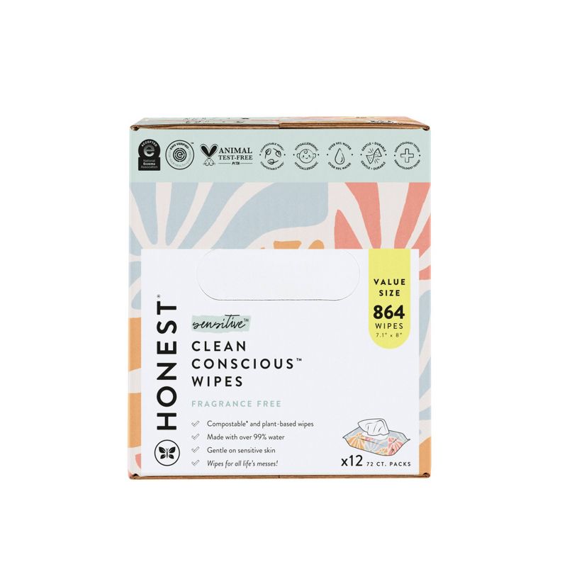 The Honest Company Plant-Based Baby Wipes made with over 99% Water - Sunburst - 864ct, 6 of 10