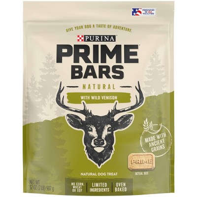 Prime Bones Bars with Wild Venison Dog Treats - 32oz