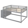 NicBex Full Size Bunk Bed Loft Bed Pine Bed Frame with 4 Drawers and 3 Shelves, Ladder and Full Length Guardrail, No Box Spring Required - 3 of 4