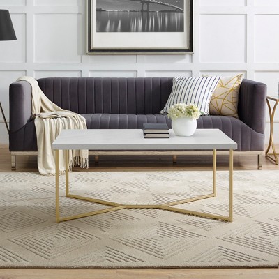 Maxwell Two-Tone Modern Glam Coffee Table - Saracina Home, 4 of 11