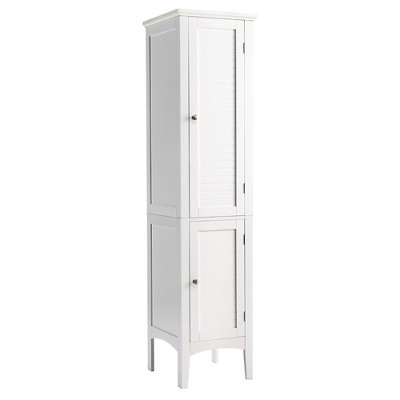 Costway Bathroom Corner Floor Cabinet Tall Bathroom Storage Cabinet W/  Shelves : Target