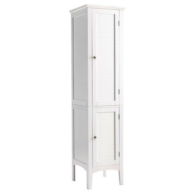 HOMEFORT Bathroom Tall Cabinet, Linen Tower, Slim Storage Cabinet, Narrow  Floor Cabinet, Freestanding Tower for Bathroom Living Room (White)