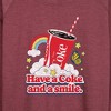 Women's - Coca-Cola - Have A Coke And A Smile Lightweight French Terry Wide Neck Long Sleeve Shirt - 2 of 4