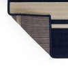 Gulches Nautical Navy Outdoor Lounge Rug - Simple & Stylish 100% Polypropylene, 84" x 63" - Perfect for Elevating Your Space - 4 of 4
