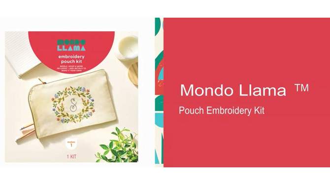 Embroidered Pouch Knitting Kit - Mondo Llama&#8482;, 2 of 7, play video