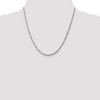 Black Bow Jewelry 2.75mm, 14k White Gold, Flat Figaro Chain Necklace - 2 of 4
