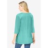 Woman Within Plus Size Embroidered Crinkle Tunic - 3 of 4