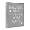 Stupell Industries Dogs are God's Way Quote Pawprint Pet Humor Black Framed Giclee Art - 3 of 4