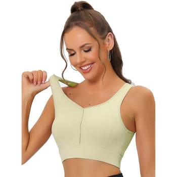 Allegra K Women's High Impact Workout Wirefree with Padded Sports Bra