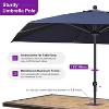 PURPLE LEAF Patio Umbrella Outdoor Table Umbrella Aluminum Frame Market Umbrella Sun Umbrella with 8 Sturdy Ribs - 2 of 4