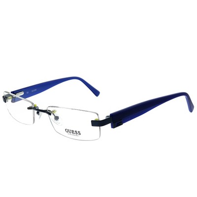 Guess GU 1630 BL Unisex Rimless Eyeglasses Blue 52mm
