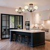 PAKOKULA 3-Light Matte Black Industrial Semi-Flush Mount Ceiling Light With Globe Frosted Glass Shade for Dinning Room Entryway - 4 of 4
