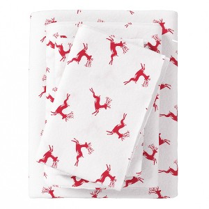 100% Cotton Lodge Printed Flannel Sheet Set - Great Bay Home - 1 of 4
