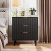 3 Drawer Dresser, 28'' Wide Chest of Drawers with Anti-Tipping Device, Wood Nightstand for Bedroom, Hallway, Entryway, Small Spaces - 3 of 4