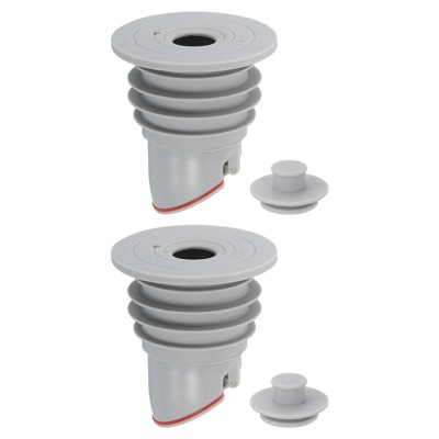 Unique Bargains Silicone Anti-Odor Ring Washing Machine Sealing Drain Stoppers 2 Pcs
