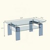 KIGFTSOD Tempered Glass Coffee Table, Modern Glass Coffee Table for Living Room, 2-Tier Storage Center Coffee Table - 4 of 4