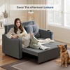 GYIIYUO 56.1" 3-in-1 Sofa Bed Sleeper Sofa Bed, Velvet Fabric Loveseat Sleeper Sofa for Living Room, Bedroom, Apartment and Small Space - 4 of 4