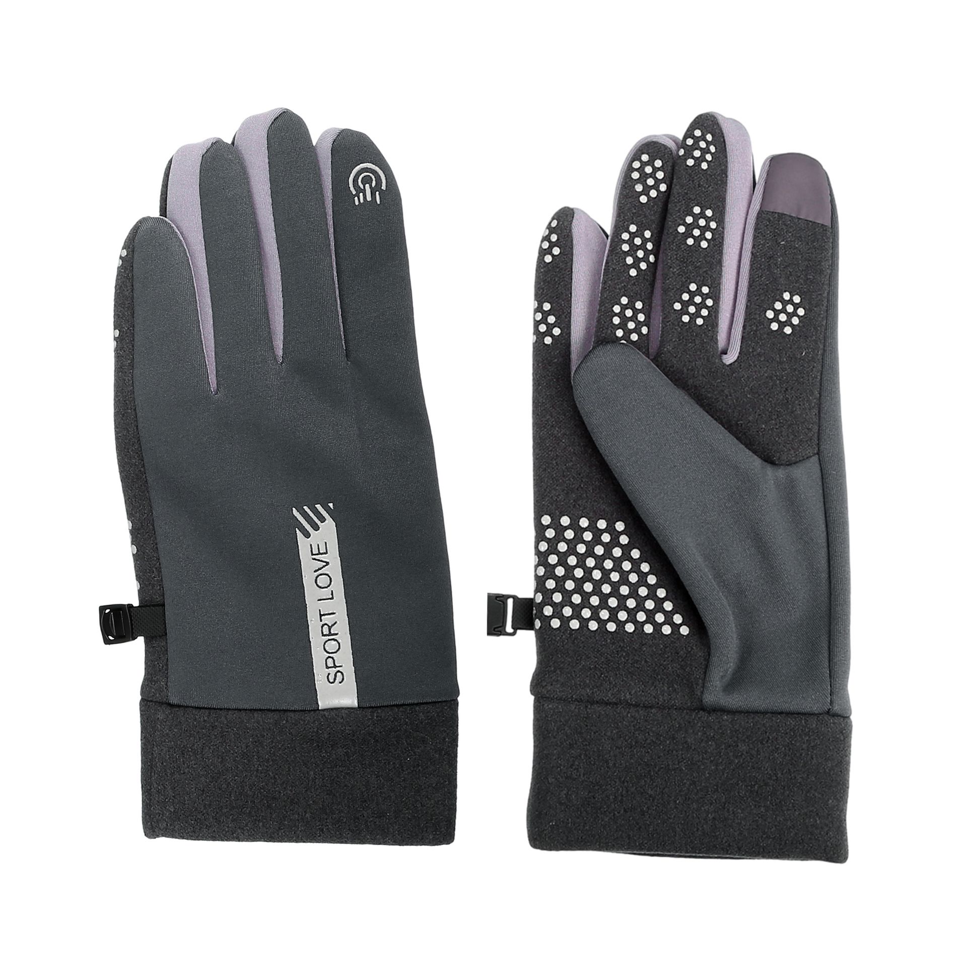 Unique Bargains Riding Warm Gloves Waterproof 4 Way Stretch Inner Gloves Winter Gloves Liners 1 Pair Gray