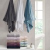Vynxaria Charcoal 6 Piece Cotton Bath Towel Set - 4 of 4