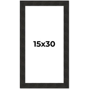 PosterPalooza | Panoramic Contemporary Black Picture Frame - UV Acrylic, Foam Board Backing, Hanging Hardware - 1 of 4
