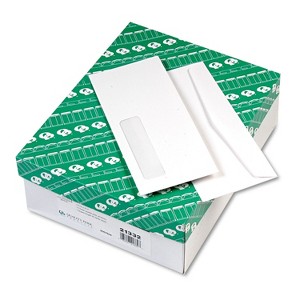 Quality Park Window Envelope #10 4 1/8 x 9 1/2 White 500/Box 21332 - 1 of 2
