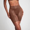 ASSETS by SPANX Women's Sheer Smoothers Foiled Mid-Thigh Shapewear - Chocolate Glow - image 2 of 4