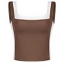 INSPIRE CHIC Women's Sleeveless Square Neck Crop Color Block Sports Summer Tank Top - 2 of 4