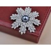 Anna-Kaci Crystal Rhinestone Faux Pearl Flower Swirl Wreath Fashion Pin Brooch - 2 of 4