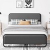 Whizmax Queen/Full Size Bed Frame, Metal Platform Bed with Curved Upholstered Headboard and Footboard, Strong Slats Support, No Box Spring Needed - 2 of 4