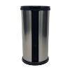 LunaLulinlk 7.9 Silver Gallon Trash Can, Plastic Round Stepped Kitchen Trash Can - 2 of 4