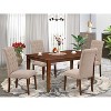 HomeStock 5-Pc Mahogany Finish Solid Wood Top - Rectangular Dining Room Set - Seats 4 - 2 of 4