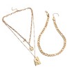 SOHI Women's Gold Everyday Multi-Layer Necklace - 2 of 4
